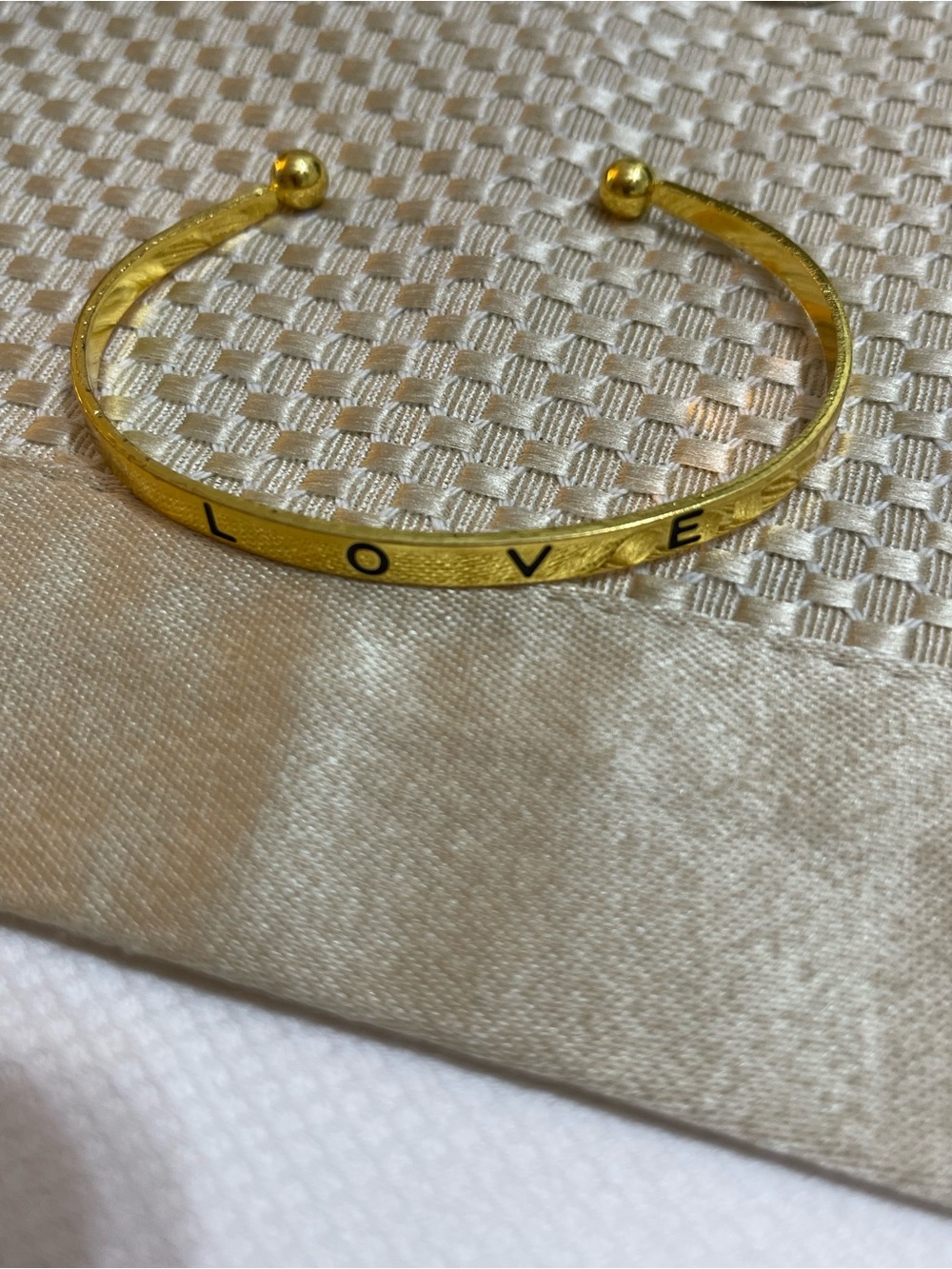 Gold 'LOVE' Cuff Bracelet - Women Bags